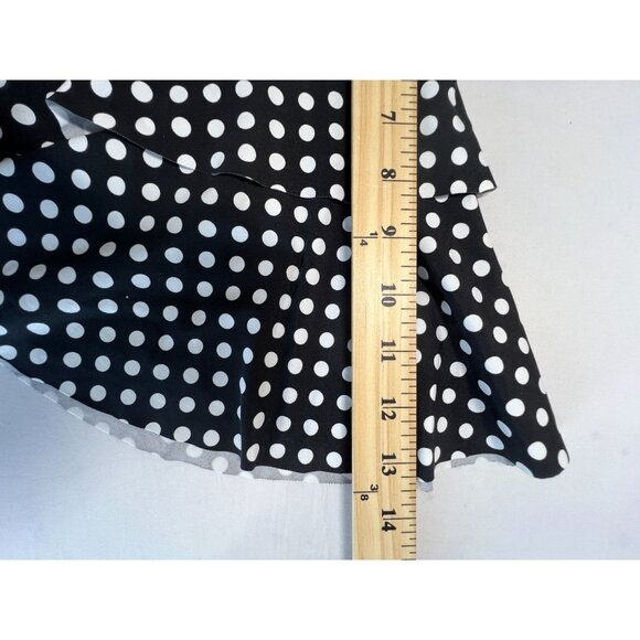 Kenneth Cole Reaction Women Retro Polka Dot Tiered Layers Ruffles Swimsuit Top L - Picture 6 of 8